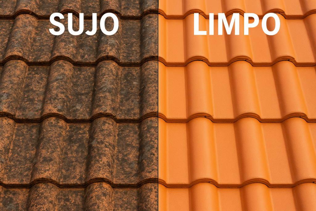 Limpeza e Lavação Profissional de Telhados, Placas Solares, Muros e Grades